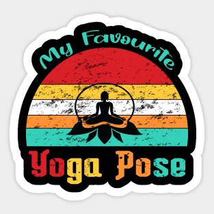 My favourite yoga pose Sticker